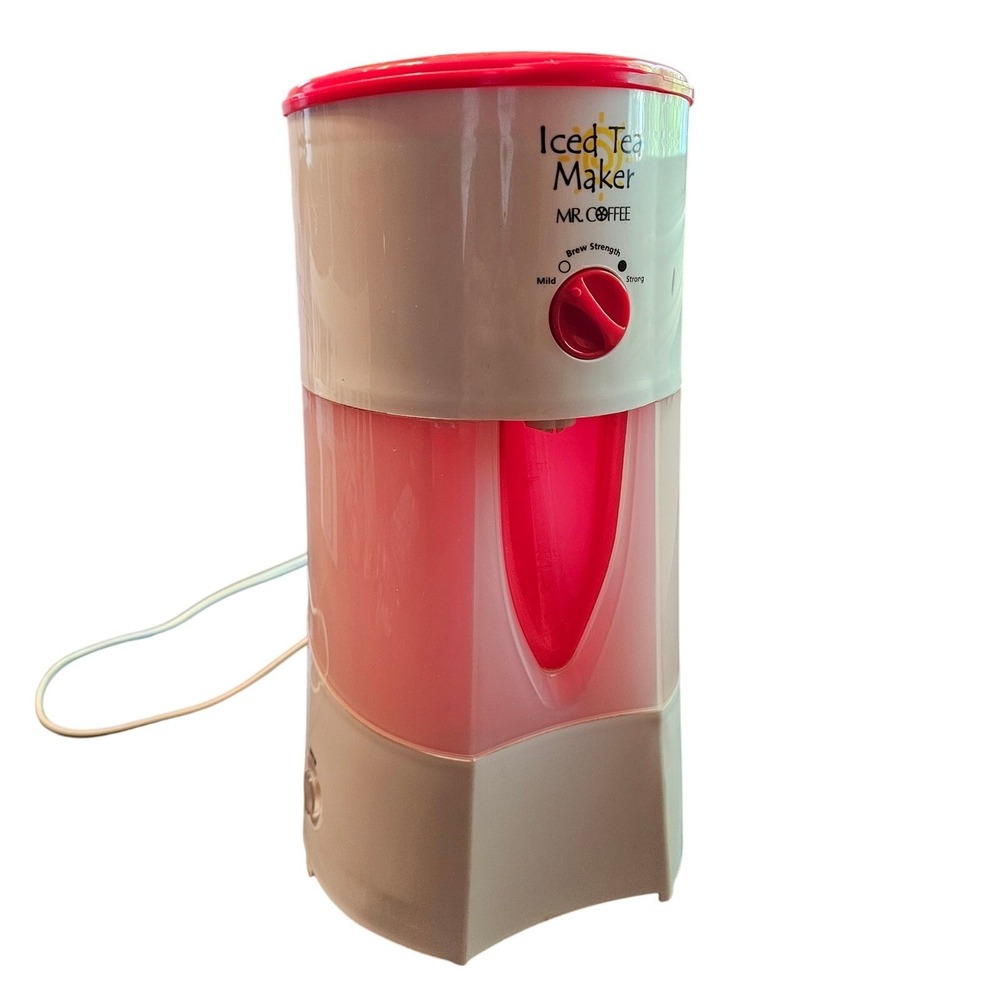 Mr. Coffee Iced Tea Maker 3 Quart Model TM70 W No Pitcher Used‎ Tested Red